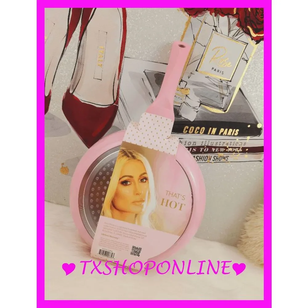 💗🍳{Paris Hilton} Pink Ceramic nonstick fry pan 🍳💗 NEW